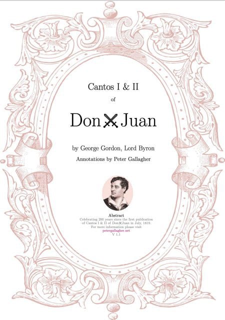Byron's Don Juan — Cantos I & II Annotated