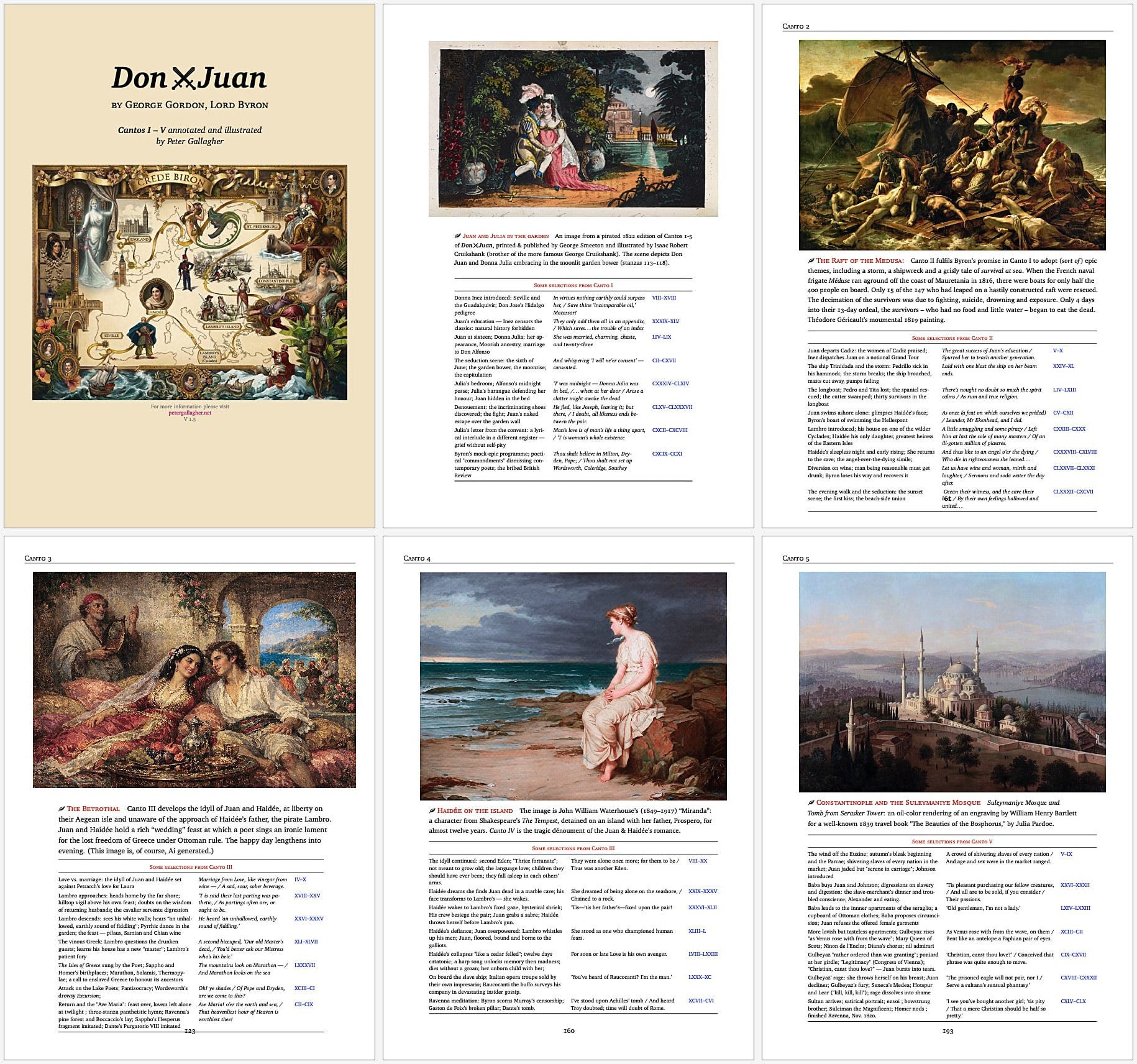 A spread from the annotated edition