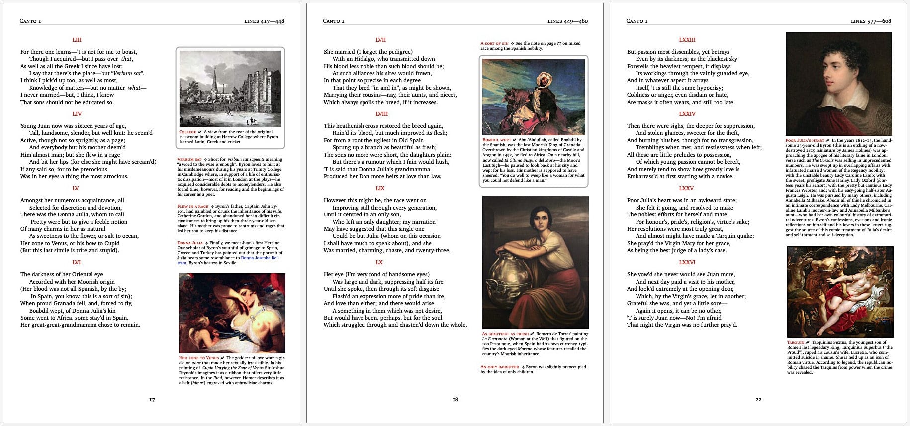 A second spread from the annotated edition
