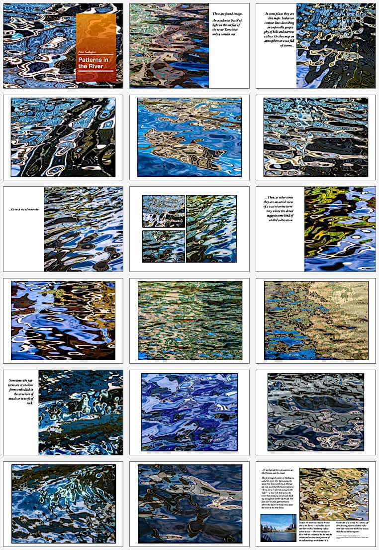 Pages from the Reflections in the River photo-book — click to download PDF