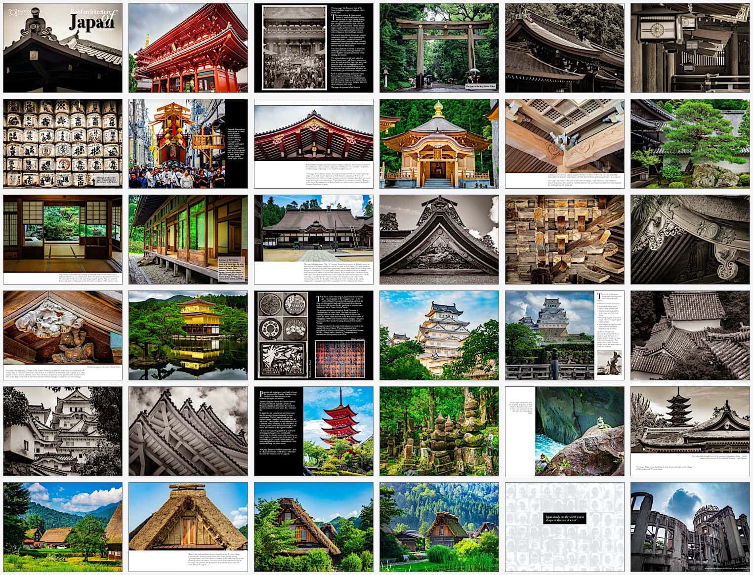 Pages from the Roof Architecture of Japan photo-book — click to download PDF