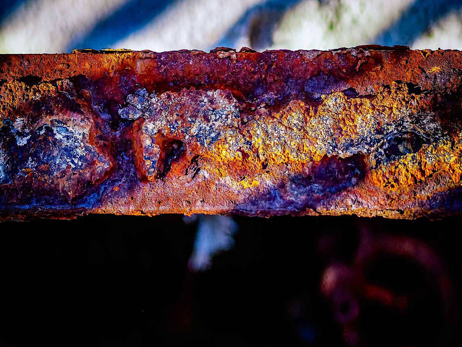 Rust — old containers and marine detritus, Brighton Marina