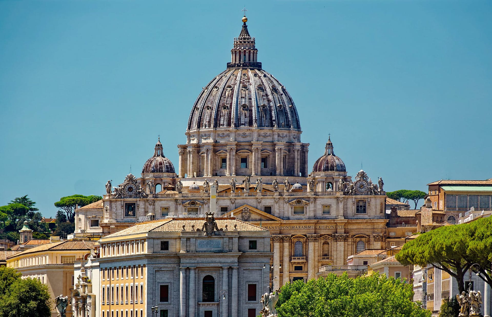 St Peter's Basilica from the Ponte Sant'Angelo