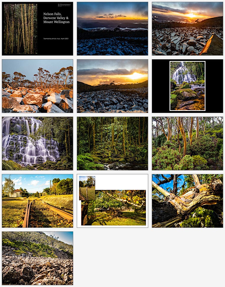 Thumbnail pages from the photo-book — click to download PDF