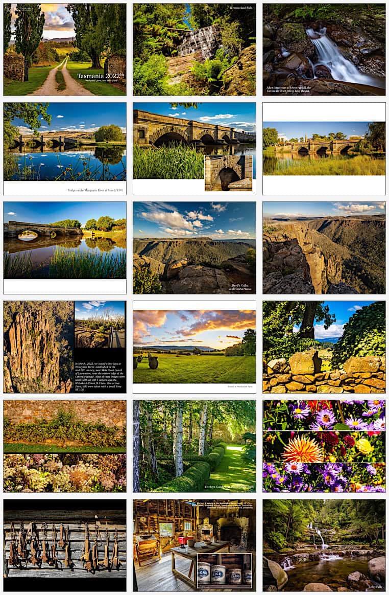 Thumbnail pages from the Wesleydale Farm photo-book — click to download PDF