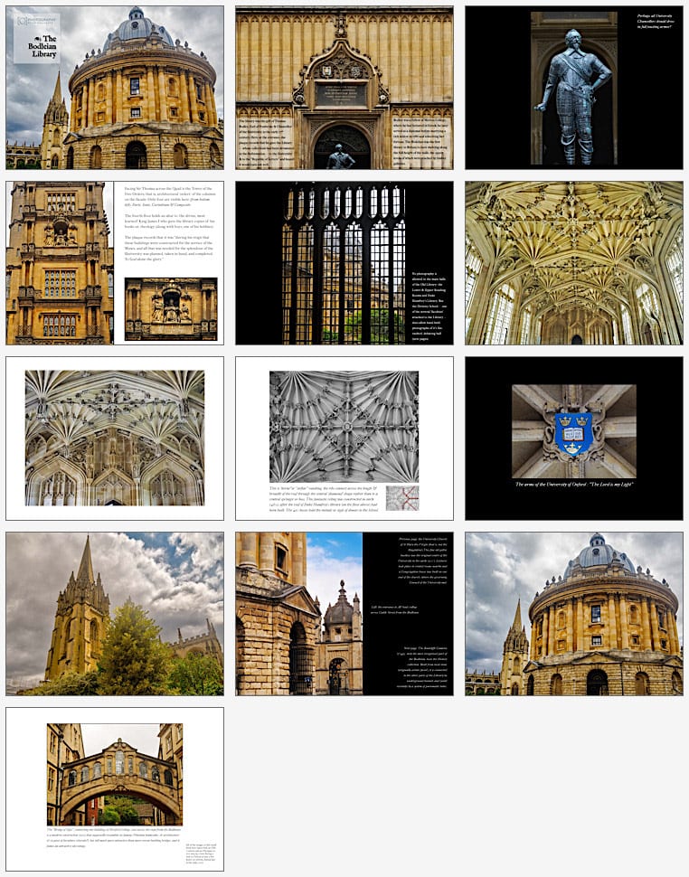 Pages from the Bodleian Library photo-book — click to download PDF
