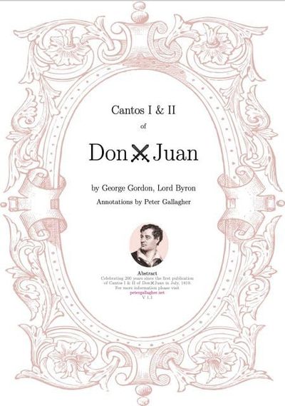 Byron - Cantos I and II of Don Juan annotated